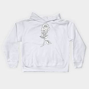 Single rose Kids Hoodie